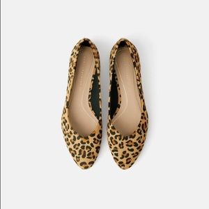 Zara Leopard Flats